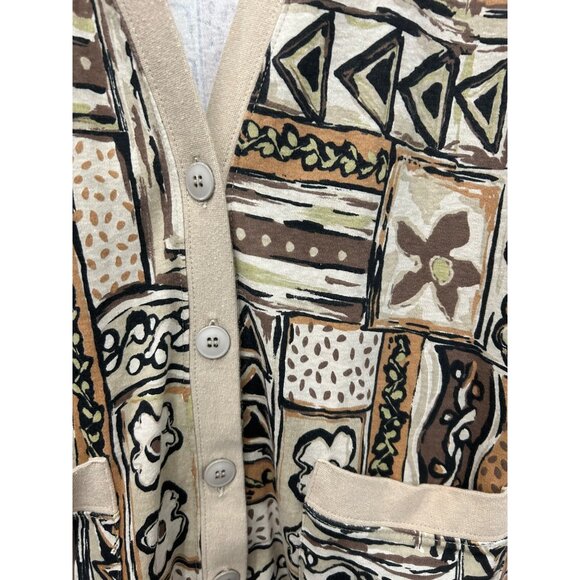 Cathy Daniels Womens Medium Abstract Cardigan Sweater Sz M - Picture 4 of 7